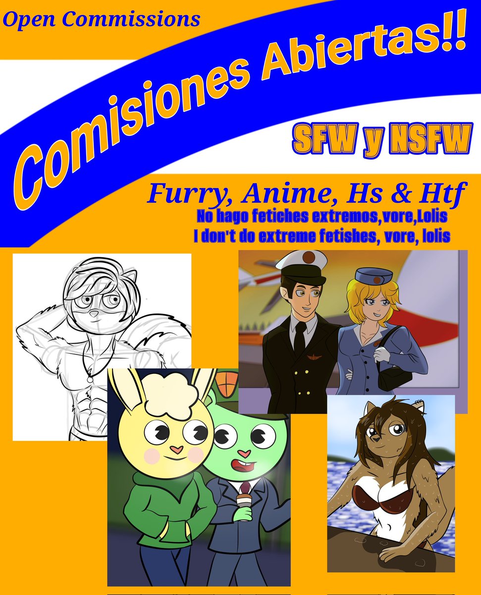 DyDyw265442's tweet photo. Comisiones Abiertas 
Estilos Htf, furry, anime y hs
Pagos por adelantado vía Paypal (global) y transferencia CLABE (para México)
Mándame DM si te interesa 
#opencomissions #furryartnsfw #sfw #nsfwtwt #furrycommission #htf #furryfandom #AnimeArt #ocs https://t.co/FayqMRJnmV