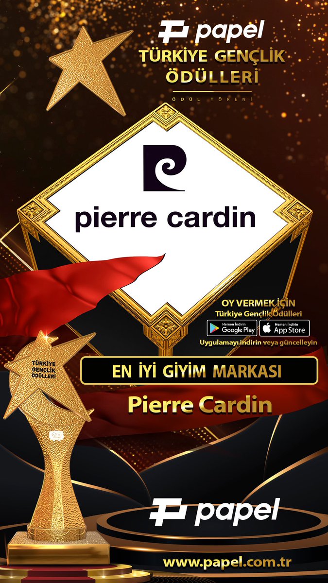 Papel Türkiye Gençlik Ödülleri oylama süreci başladı. Türkiye Gençlik Ödülleri uygulamamızı indirip  tüm kategorilerde oy kullanabilirsiniz.

#PapelTürkiyeGençlikÖdülleri
#eniyigiyimmarkası