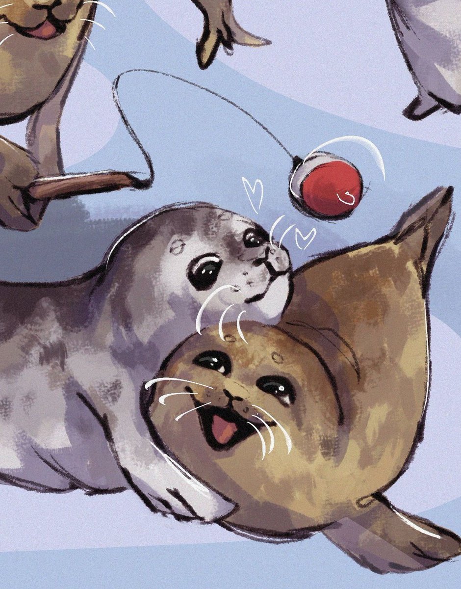 LaraWildcraft_'s tweet image. Me and my gf in a silly seals game :3
#seal #sealart