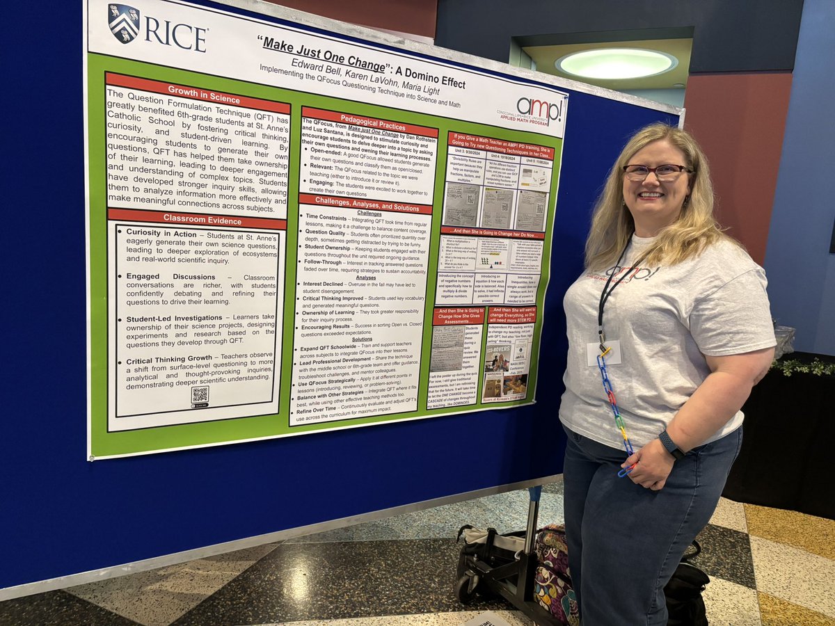 KLaVohn's tweet photo. Fabulous day for Rice’s STEM  AMPosium! 2025: 10 months of hard work on display, celebrating teachers and learning something new with Dr. Paul Padley #ampRICE2025 #RiceSTEM2025 https://t.co/w5W5qrxFUj