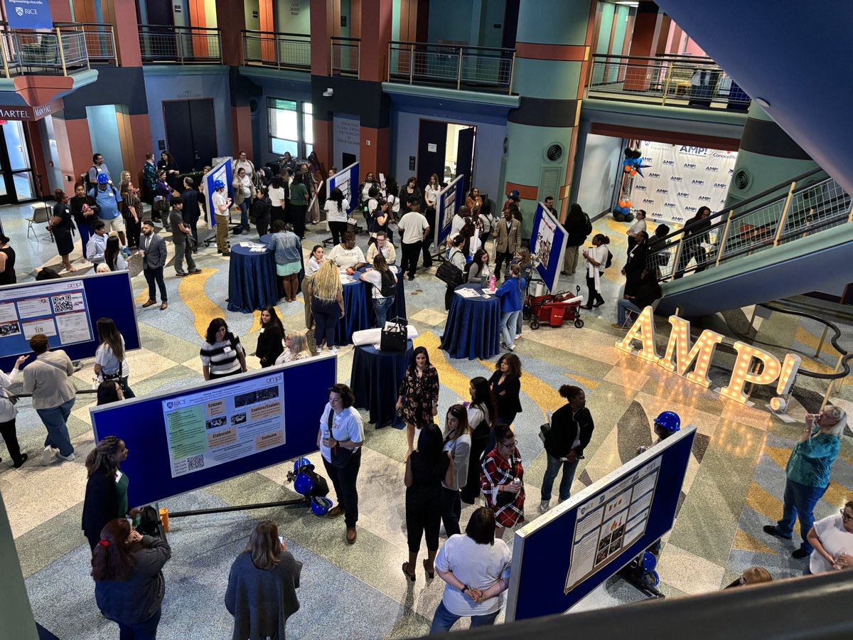 KLaVohn's tweet photo. Fabulous day for Rice’s STEM  AMPosium! 2025: 10 months of hard work on display, celebrating teachers and learning something new with Dr. Paul Padley #ampRICE2025 #RiceSTEM2025 https://t.co/w5W5qrxFUj