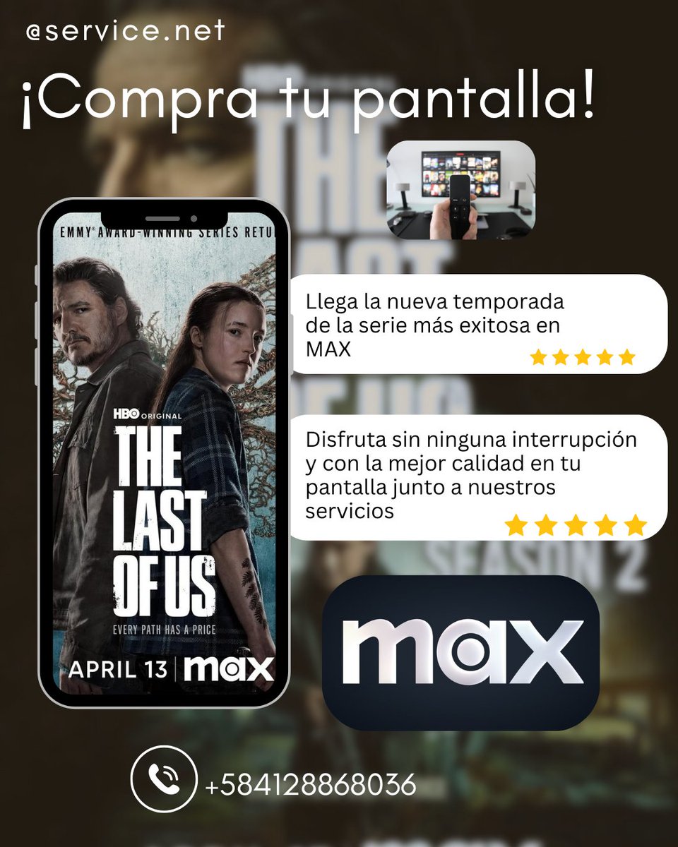 vzla_net22's tweet photo. DISPONIBLE EN MAX 🖤
Contáctanos https://t.co/iuxLlVUYIF 📲

#TheLastOfUs #TheLastofUsPartII #max #Venezuela #serviciosstreaming #streaming https://t.co/2nvRNZsuFk