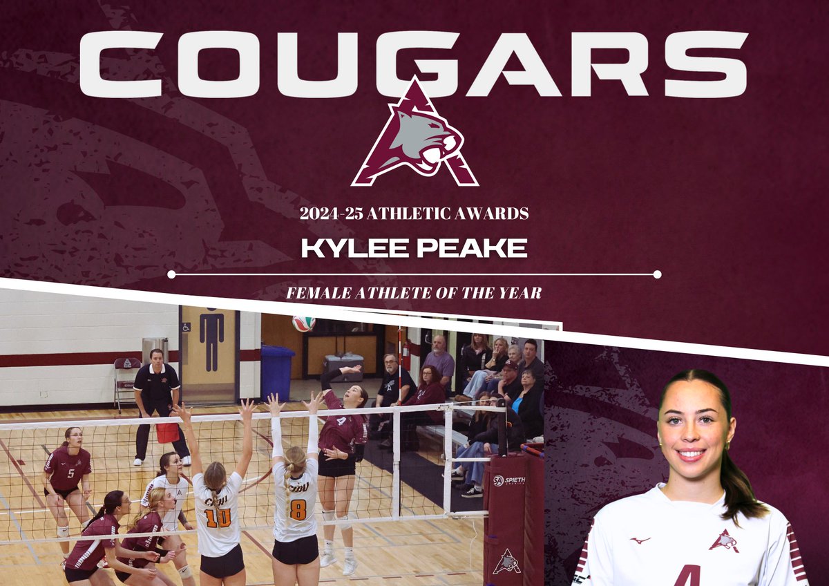 cougars_athl's tweet photo. Last night we had ~100 of our Cougars athlete community join @assiniboine_mb and @ACCSA_MB in celebrating student success. We honoured many of our talented student athletes and these two stood out this season and took home top honours - Female and Male Athlete of the Year 👏 https://t.co/U8dy75bQ94