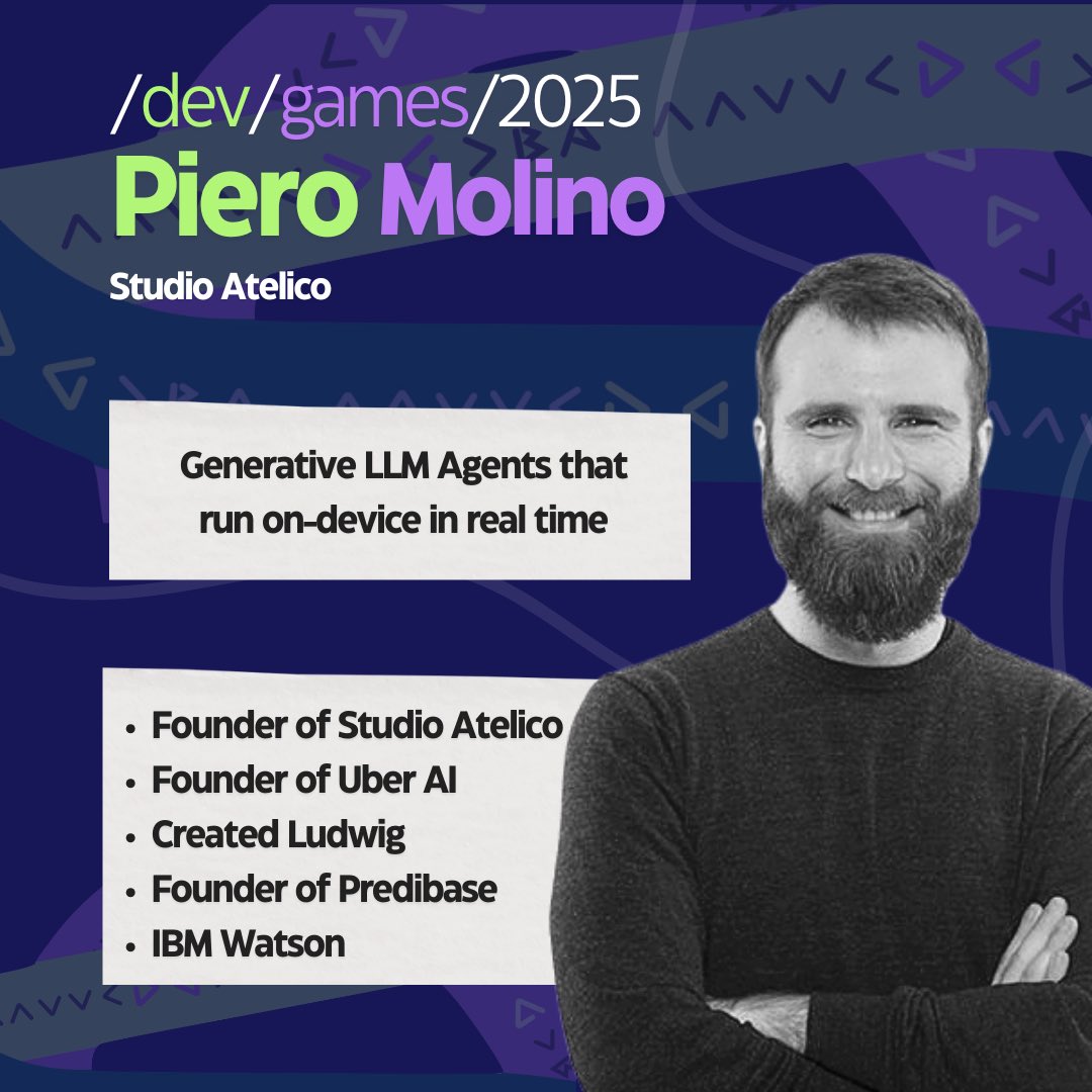 AndreaTux's tweet image. One of the speakers is Piero Molino, among a lot of awesome stuff he recently founded @StudioAtelico - focusing on building AI engines for videogames. Have a look at their Tech Demo GARP, generative agents realtime playground.