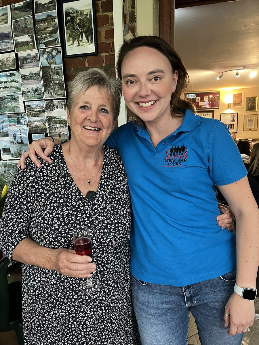 Sophie_1WWTours's tweet photo. Honoured to be invited to enjoy and stay at Avril’s big birthday. I’ve been staying with Avril for the last 20 years… Mummy of the Somme. A lady that has given her life to the stories of the soldiers that gave their lives in 1916 and beyond.
Lots of love from all of us at #SGWT https://t.co/fmTUytAWGF