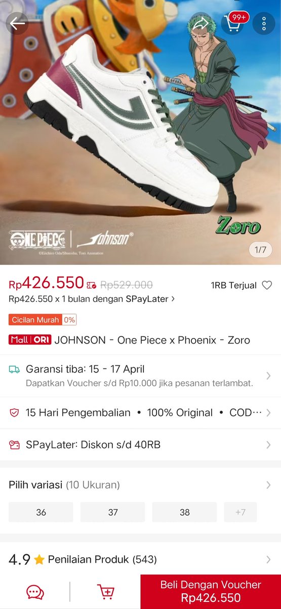 snaddyrobe's tweet photo. WTS!
 Sepatu Johnson x One Piece-ZORO (ORI) Uk. 40 (dijual karena kekecilan) 
- BARU belum dipake samsek, 
- (-)stiker freebies, 
- Price tag dan kardus masih lengkap. 

Harga beli 426k, dijual 385k (nego). 
COD #sleman dan sekitarnya. DM aja! #sepatu #Coachella #ONEPIECE #Zoro https://t.co/7B05jTlvfL