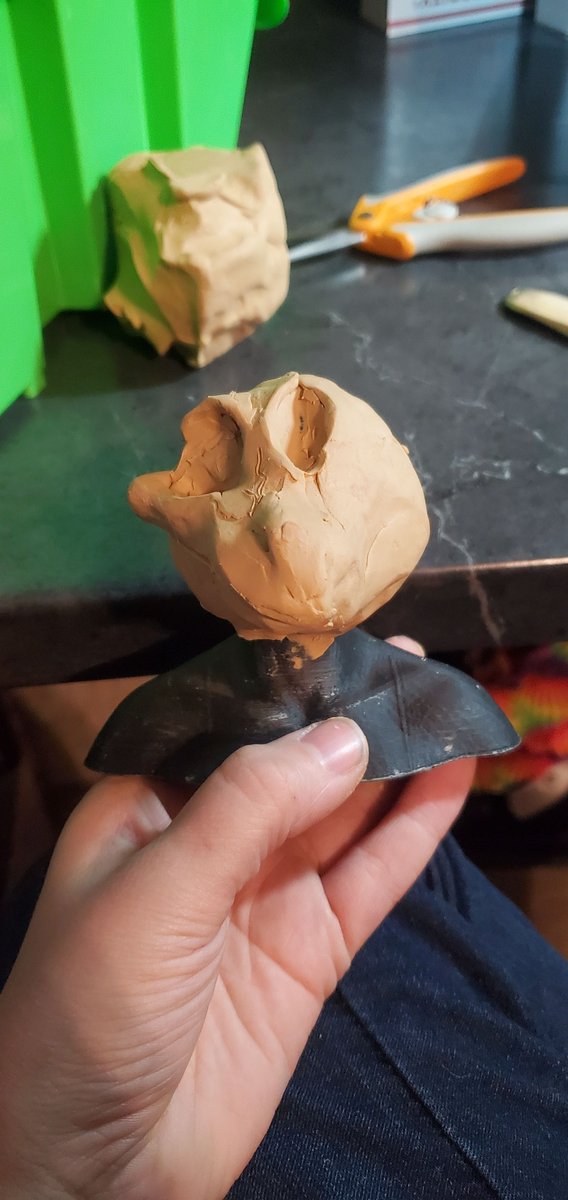 Getting SO CLOSE!  Got some teeth thought up and in there before getting the go-aheadp!  

Wanna see how I did this in EVA foam?  Wanna learn how?  Keep a look out for a coming soon Zine on how to make things go from a small clay headbase, to a full on suit head ready to go!