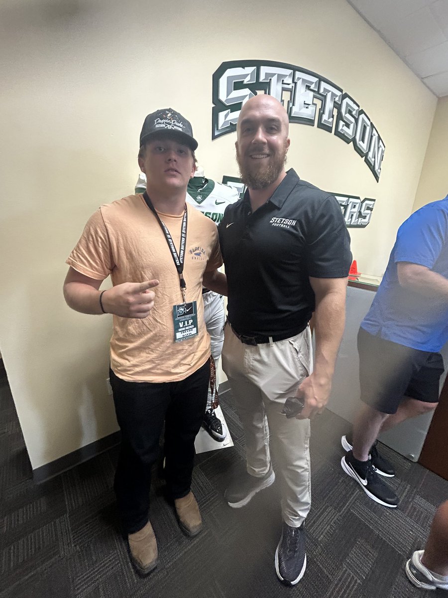Trevor Davis (@trevord64009483) on Twitter photo Had a Great Time at Stetson University, Cant wait to be back! #GOHATTERS Had a Great Time at Stetson University, Cant wait to be back! #GOHATTERS