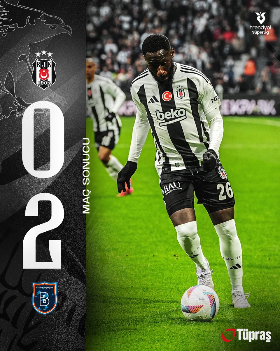 Besiktas's tweet photo. MAÇ SONUCU | #BJKvİBFK [0-2] https://t.co/ylTC4lTihs