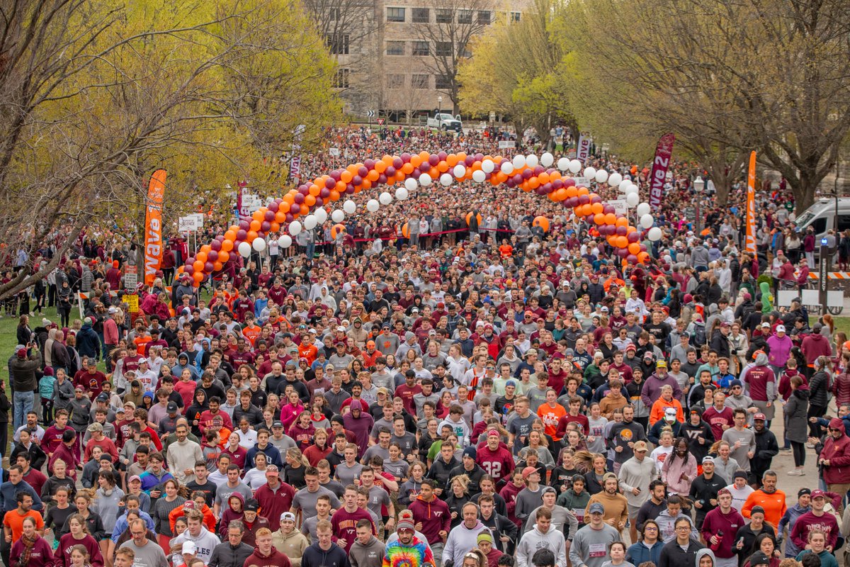 3.2 for 32. 🧡

An estimated 15,500 Hokies came together for this year’s #VT32Run to honor those who were killed on April 16, 2007. #VTWeRemember