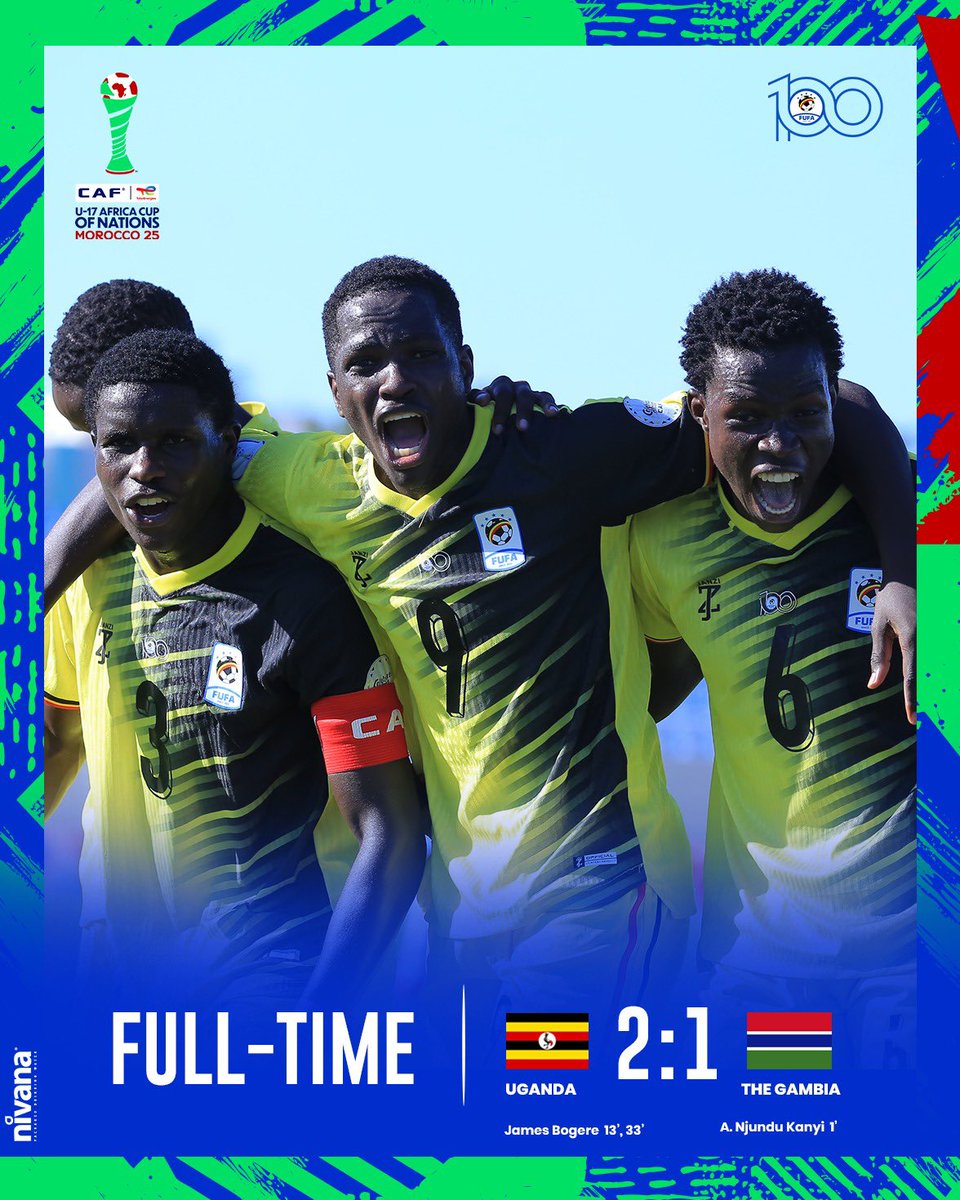 Off to Qatar for the FIFA World Cup U17
Uganda 2-1 The Gambia