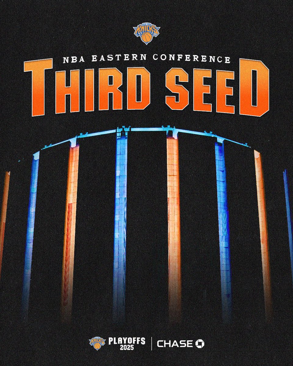 Nothing sweeter than playoffs at <a href="/TheGarden/">MSG</a> 🧡💙

The New York Knicks have clinched the third seed heading into the first round of the NBA playoffs.