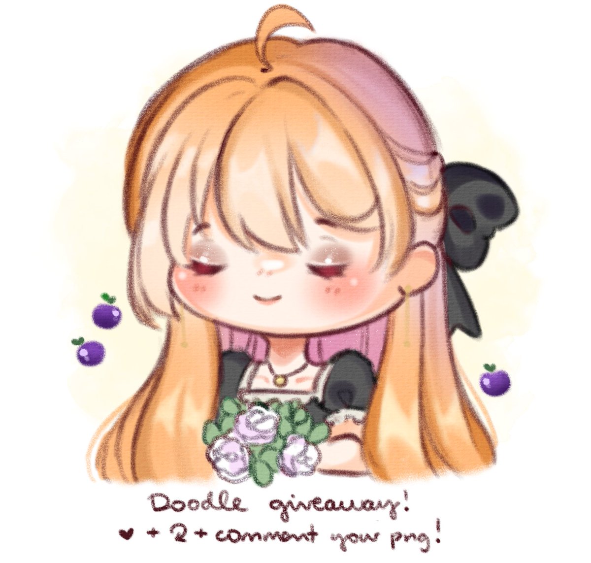 ✨Doodle giveaway! ✨
Like + retweet + comment your png if you want to win a doodle from me💜Feel free to request a specific pose!
I will choose at least 7🪻