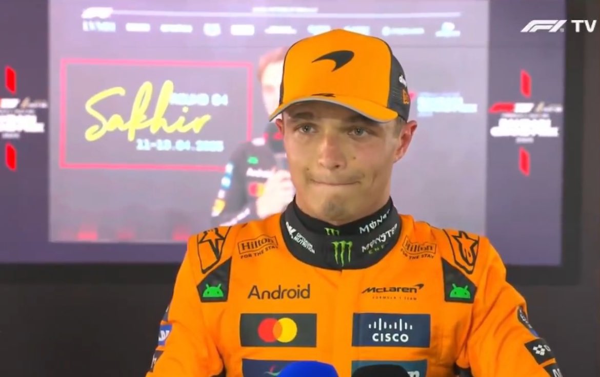 Mikk_MV33's tweet photo. 🎤 Lando, P6 in qualifying disappointed with that?

Lando Norris: A bit, yeah. But it wasn’t really on me. We had balance issues and traffic. I don’t have a massive advantage like Lewis or Max had, I’m pushing this car to the limit every session.

😳😳😳 https://t.co/cQhACH57kC