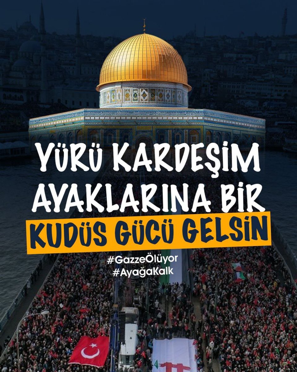 Yürü kardeşim ayaklarına bir Kudüs gücü gelsin. #GazzeÖlüyor #AyağaKalk aKalk