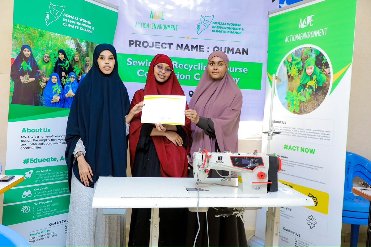 action4environ's tweet photo. Today, we celebrated the Completion Ceremony for our Sewing &amp; Recycling Training Course as part of the QUMAN Project. Some participants received sewing machines, while the remaining participants set to receive theirs soon. Congrats on a step toward sustainability!
#Qumanproject https://t.co/eQMXUU31ht