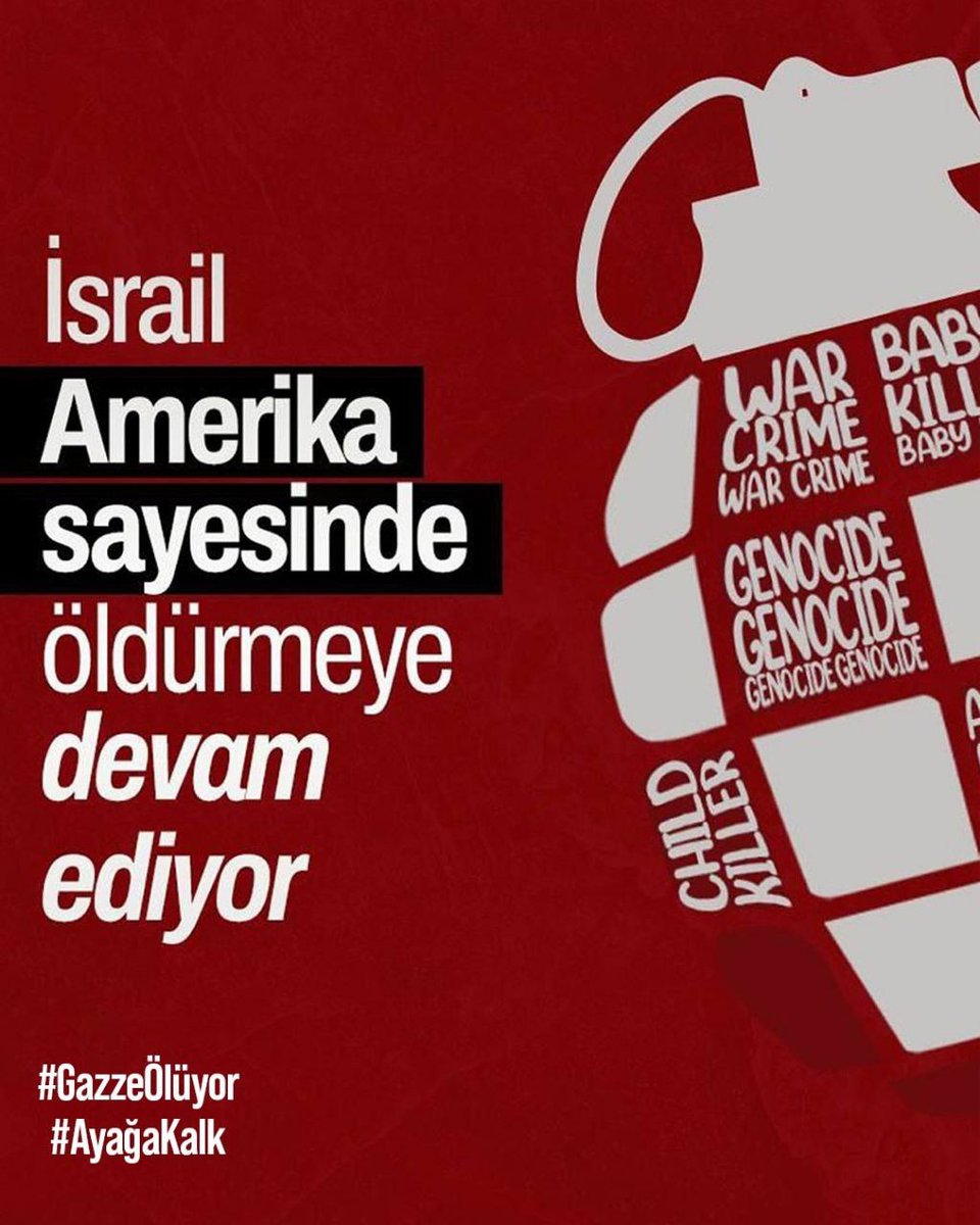 İsrail Amerika sayesinde öldürmeye devam ediyor. #GazzeÖlüyor #AyağaKalk