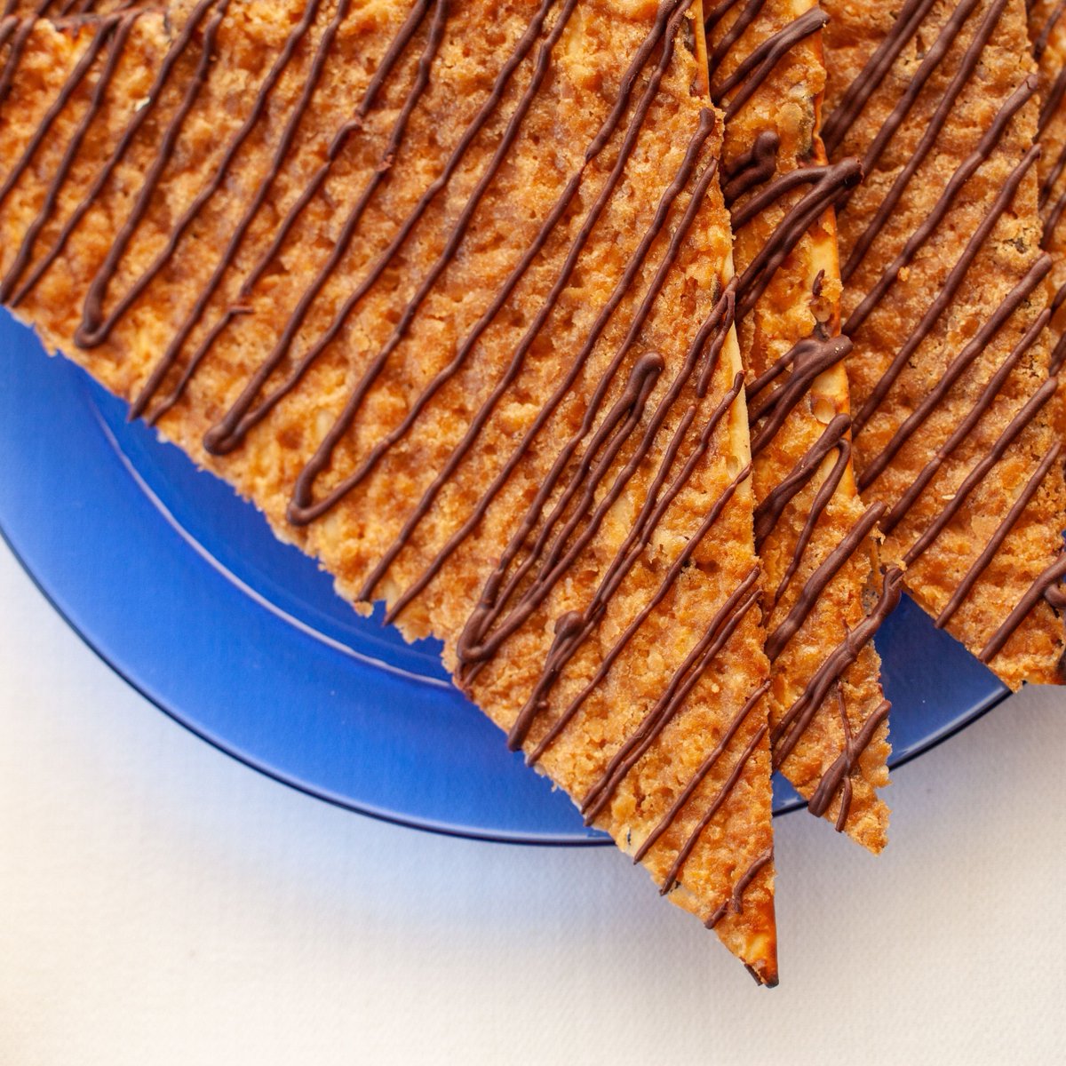Passover is here! We're now baking festive treats perfect for your Seder 💙⁠
⁠
Choose from Coconut Macaroons (plain + chocolate drizzled), Caramel Matzo Crunch, and Flourless Chocolate Cake! Which is your favorite? ⁠
⁠