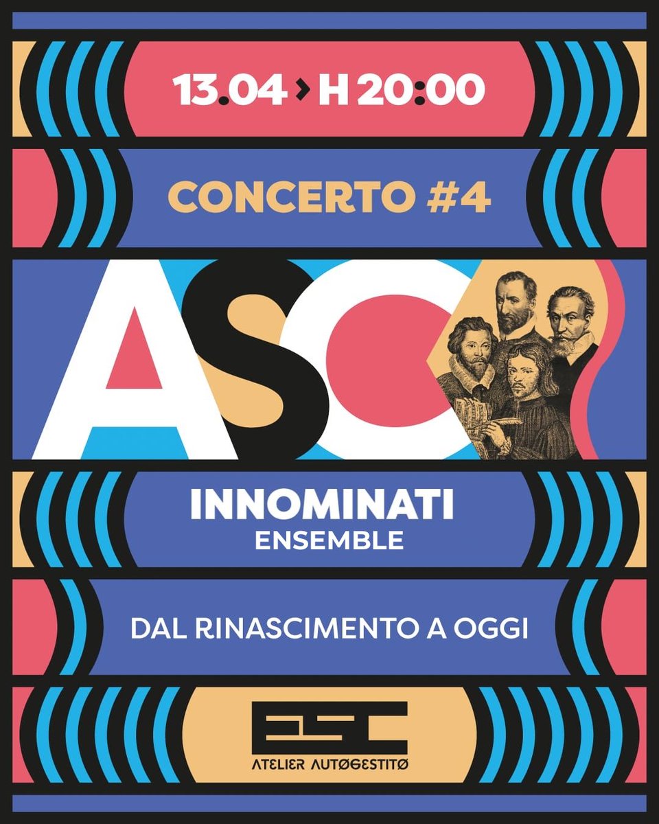 MarcoCiardoMC's tweet photo. Domani sera ci vediamo all’ESC!
Alle 20:00 torna la rassegna ASC – Concerto #4 con noi, #innominatiensemble ✨😎 diamo spazio alle voci e lasciamo che la musica e le connessioni si facciano racconto.
Ingresso libero. 
Non mancate!
-
13.04.2025 | h 20:00
@Esc_Atelier https://t.co/eZLMH2lhlP