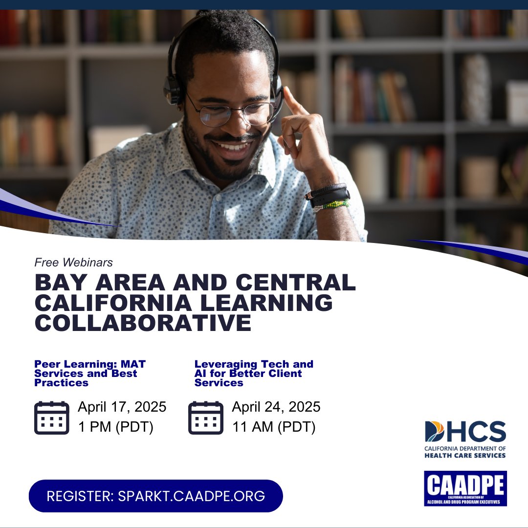 We’re building connections + sharing knowledge to strengthen substance use disorder services—esp. in the Bay Area &amp; Central CA.

Let’s grow together. 🌱

🔗 Learn more: sparkt.caadpe.org

#SUD #PublicHealth #BayArea #CentralCA #CommunityCare #BehavioralHealth