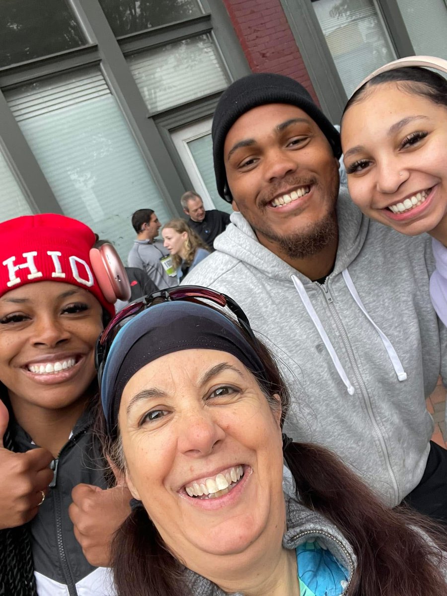 When you are 55 years old and you decide to run a race with three D1 athletes! 😂