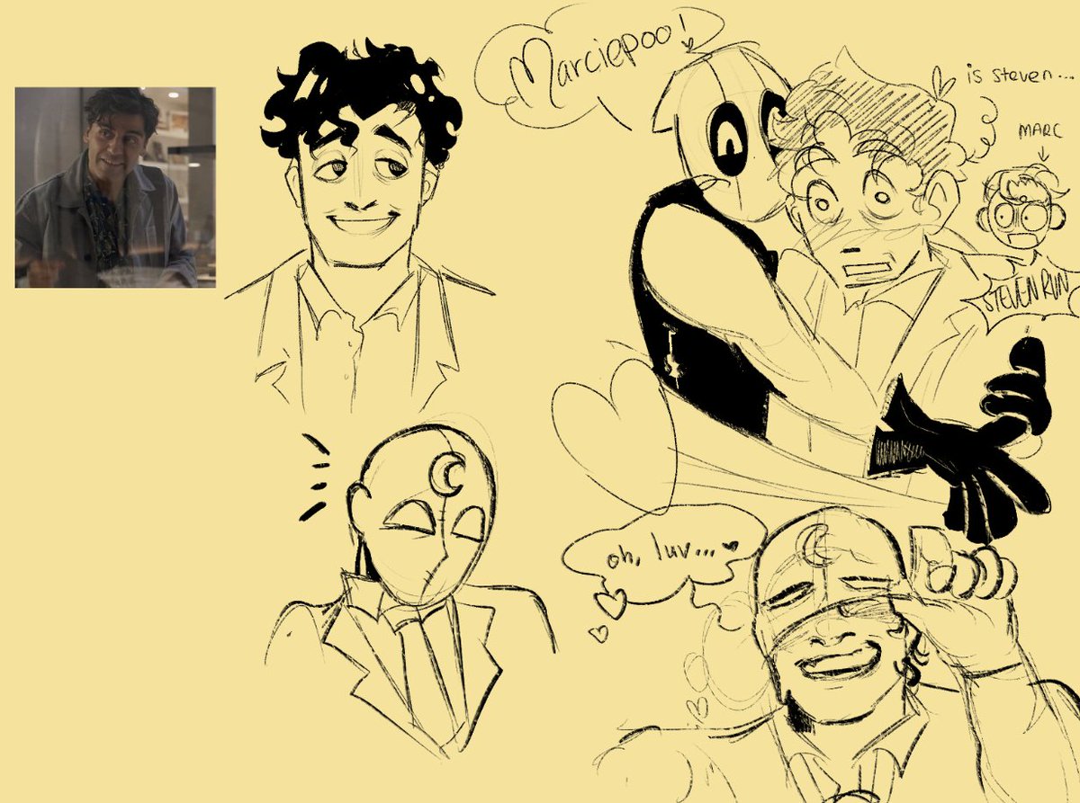 spectorohara's tweet image. old #moonknight doodles + #moonpool grah grah grah grah grah