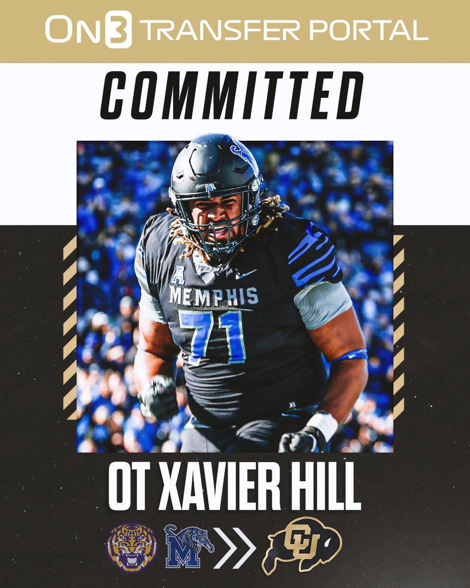 BREAKING: Memphis transfer OT Xavier Hill has committed to Colorado🦬

on3.com/college/colora…