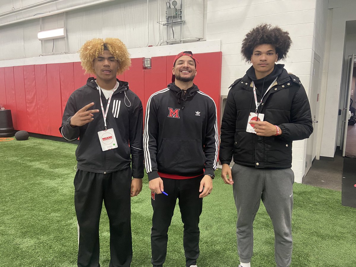 #AGTG After a great visit at Miami University I am blessed and honored to have received an offer! I appreciate you coaches for having me <a href="/DBCoachWhite/">Mitch White</a> <a href="/CoachZaneRies/">Zane Ries</a>  loved the hospitality, can’t wait to build our relationship.