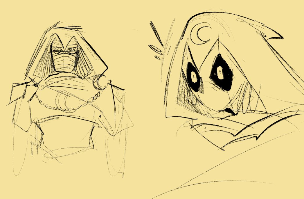 spectorohara's tweet image. old #moonknight doodles + #moonpool grah grah grah grah grah