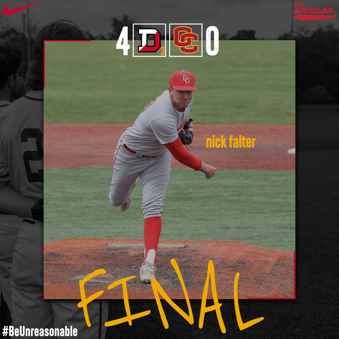 Final | #3 Denison 4 Oberlin 0

Nick Falter ’25 goes 8 innings and strikes out 14 to lead us to a game 1 win!!

#BeUnreasonable
