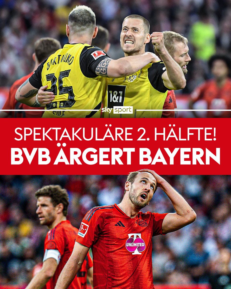 SkySportAustria's tweet photo. Remis im Klassiker: #Bayern verpassen Vorentscheidung! ⚽
👉 https://t.co/4e0bNHNxG6
#SkyBL #BVB #Klassiker https://t.co/h3O1gzodgM