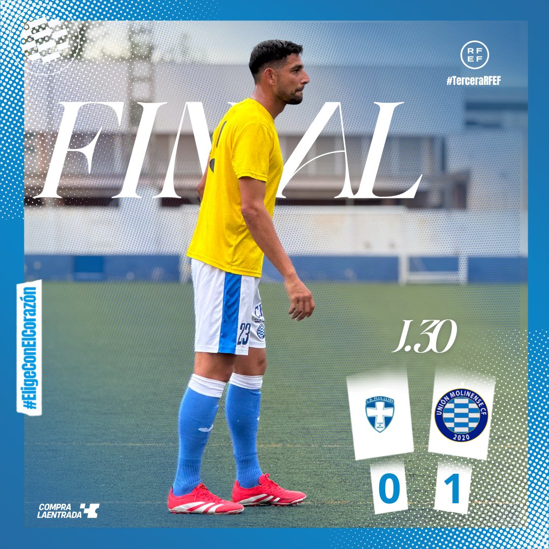 UnionMolinense's tweet photo. 90â| Final del partido en Llano de Brujas.
ððððððððððÌðððð +ð ðªð»
ððððððð ððððððððð âïž
CD Plus Ultra 0-1 #UniónMolinenseCF
#PlusUltraMolinense | #EligeConElCorazónð https://t.co/tY6yO964RJ