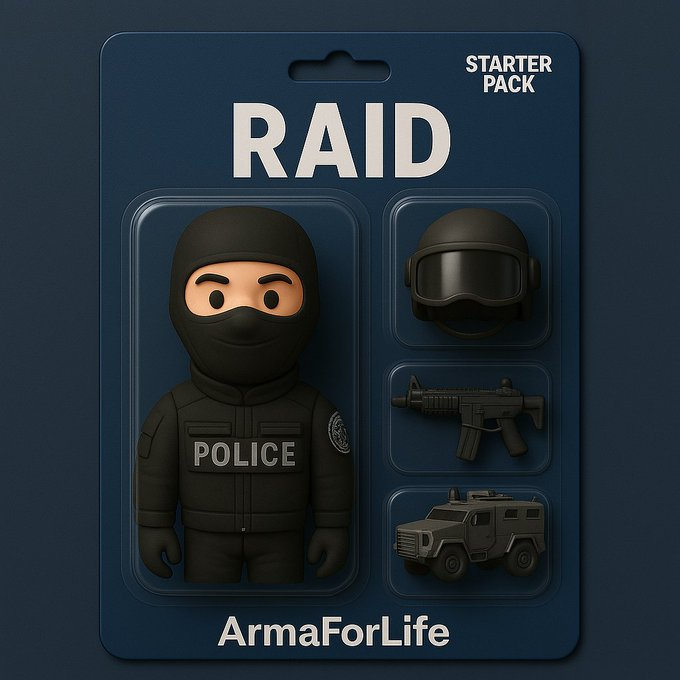 👤 Agent RAID – StarterPack
Contient :
✅ Casque anti-bêtises
✅ HK416 pour les gros câlins à distance
✅ Titus blindé (parce qu’on arrive jamais en Clio)
🧃 Sourire non fourni, c’est mission dépendant.

<a href="/ArmaForLife/">Arma For Life</a>
#PNA4L
<a href="/RaidPnA4L/">Raid ArmaForLife</a>
#RAID #StarterPack #ArmaForLife #RP