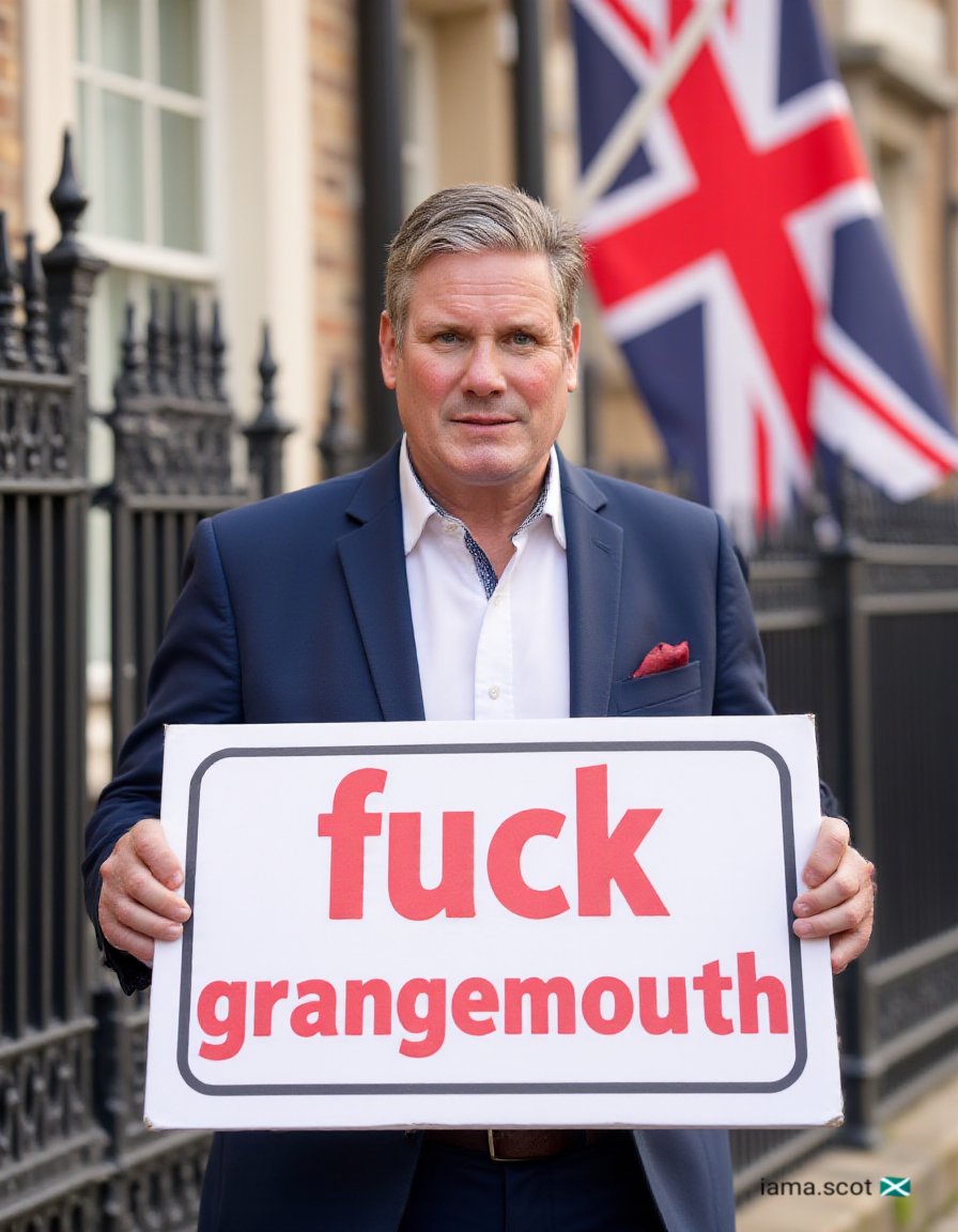 AScot94175440's tweet photo. As Keir Starmer rushes to save English jobs he takes a few minutes to give a message to the people of Scotland https://t.co/fEUhPYAJhY