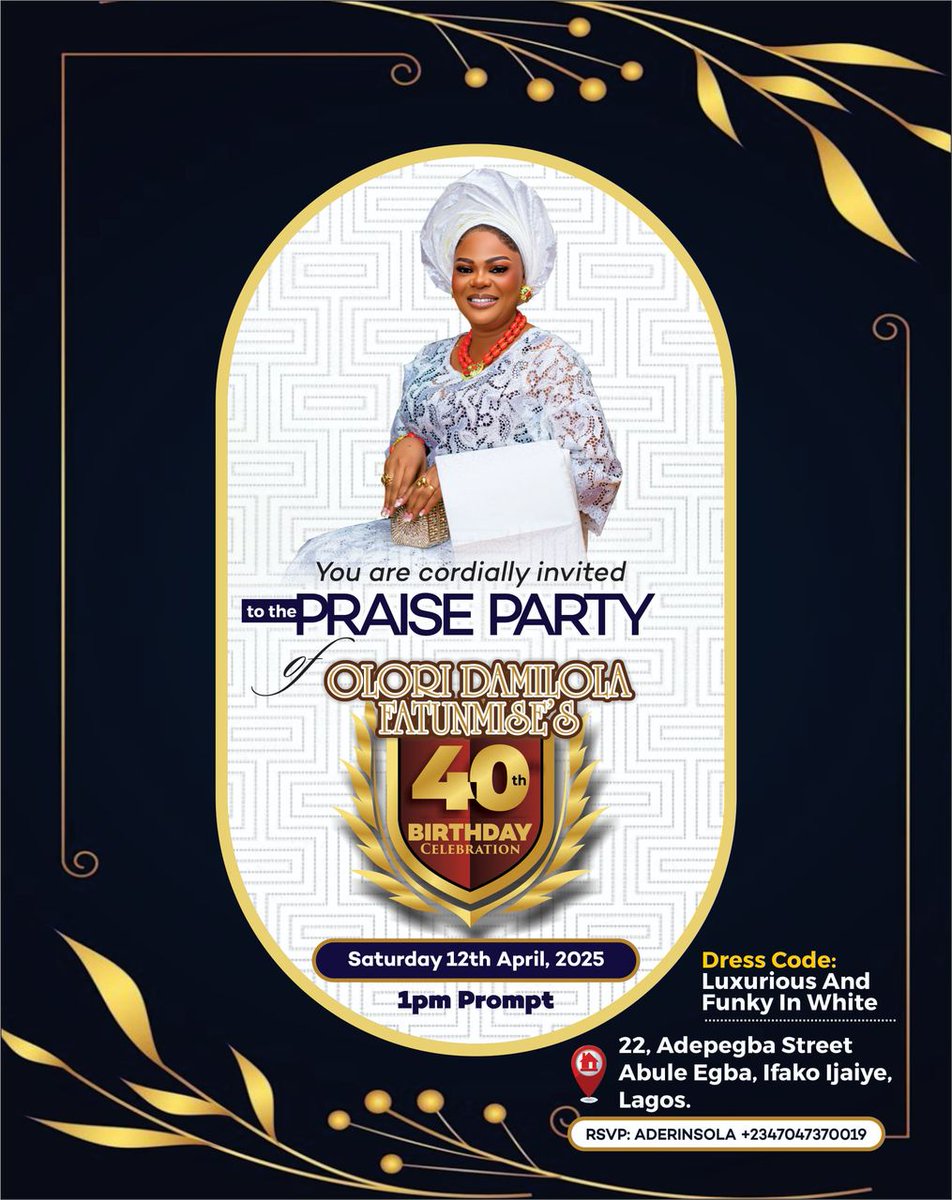 AYANDIGOLD's tweet photo. 𝗥𝗨𝗕𝗬 𝗝𝗨𝗕𝗜𝗟𝗘𝗘🎉🎉🎉

Happy 40th Birthday Olori Damilola 
Aya Fatunmise💍❤️😍
May your days be long on earth ma’am 

COURTESY: 𝐌𝐑𝐒 𝐁𝐀𝐍𝐊𝐄🇺🇸🇺🇸🇺🇸

𝗬𝗼𝘂𝗿 𝗙𝗮𝘃𝗼𝗿𝗶𝘁𝗲 𝗟𝗲𝗳𝘁 𝗛𝗮𝗻𝗱𝗲𝗱 𝗙𝗲𝗺𝗮𝗹𝗲 𝗧𝗮𝗹𝗸𝗶𝗻𝗴 𝗗𝗿𝘂𝗺𝗺𝗲𝗿 “

#ayandigold https://t.co/adu3Tad4uD