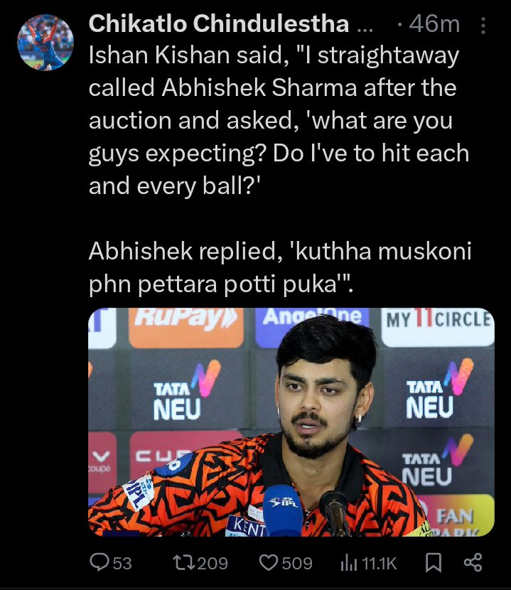 ArvindDivi's tweet photo. @swarroop7 Flat pitch la meedha alaagey demguthar ley bhai https://t.co/QN2J7D8j6i