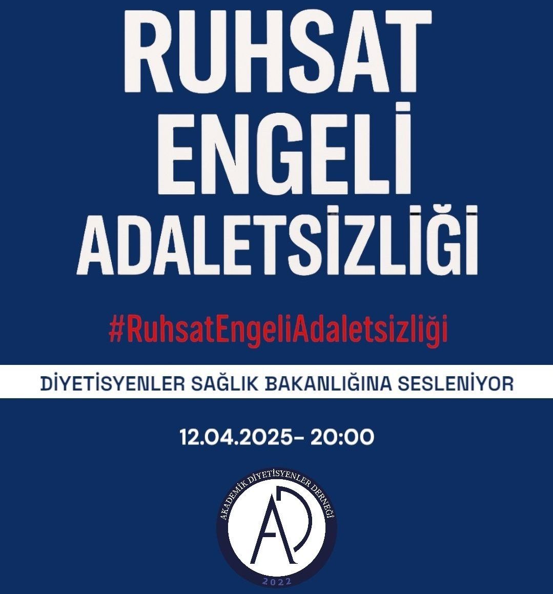 Dyt. Füsun Bilgin Çakmak (@dyt_fsn_bilgin) on Twitter photo #RuhsatEngeliAdaletsizliği
kazanılmış hakları iptal edip, ağır şartlarda ofis açamayan diyetisyenleri işsiz bırakmak, çalışma alanlarını kısıtlamak sadece merdiven altı yetkisiz kişilerinkayıt dışı ekonomisini canlandırır
<a href="/saglikbakanligi/">T.C. Sağlık Bakanlığı</a> @drmemisog
<a href="/suayipbirinci/">Doç. Dr. Şuayıp Birinci</a>
<a href="/RTErdogan/">Recep Tayyip Erdoğan</a> #RuhsatEngeliAdaletsizliği
kazanılmış hakları iptal edip, ağır şartlarda ofis açamayan diyetisyenleri işsiz bırakmak, çalışma alanlarını kısıtlamak sadece merdiven altı yetkisiz kişilerinkayıt dışı ekonomisini canlandırır
<a href="/saglikbakanligi/">T.C. Sağlık Bakanlığı</a> @drmemisog
<a href="/suayipbirinci/">Doç. Dr. Şuayıp Birinci</a>
<a href="/RTErdogan/">Recep Tayyip Erdoğan</a>