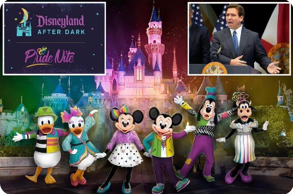 pr0ud_americans's tweet photo. WTF, Disney’s Pride Nite invites kids to celebrate LGBTQ pride after hours. Pushing identity politics on families. https://t.co/1oqrga8z7F