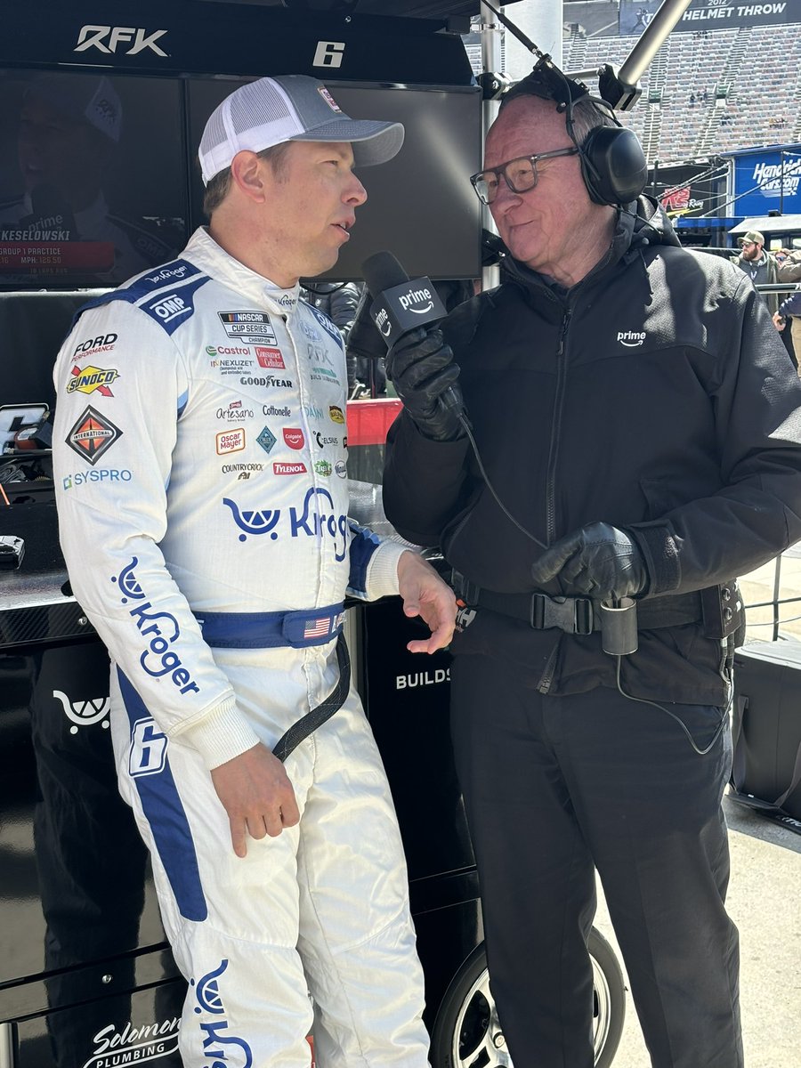 Brad says he was a little free during second run and on third run noticed a little more tire wear. Track is not taking a lot of rubber yet.