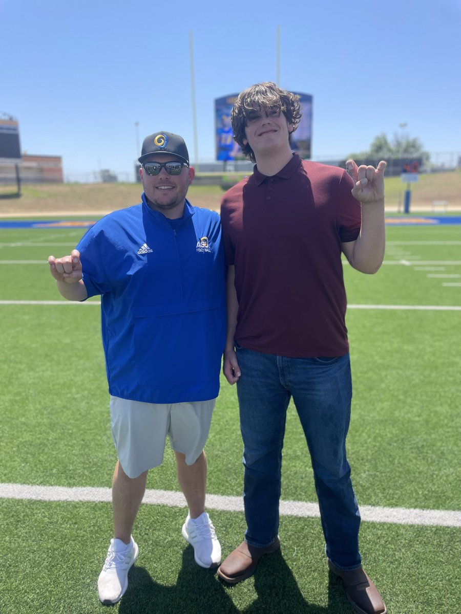Daniel Killian (6ā6 270) (@danielkillian73) on Twitter photo Had a great time at the angelo state spring game! Thank you <a href="/CoachMadAtwell/">Coach Madison Atwell</a> for having me
<a href="/CoachT_Marshall/">Trevor Marshall</a> <a href="/ben_reid31/">Ben_Reid</a> <a href="/A_Pena4/">Al Pena</a> <a href="/CoachGZimmerman/">Galen Zimmerman</a> Had a great time at the angelo state spring game! Thank you <a href="/CoachMadAtwell/">Coach Madison Atwell</a> for having me
<a href="/CoachT_Marshall/">Trevor Marshall</a> <a href="/ben_reid31/">Ben_Reid</a> <a href="/A_Pena4/">Al Pena</a> <a href="/CoachGZimmerman/">Galen Zimmerman</a>