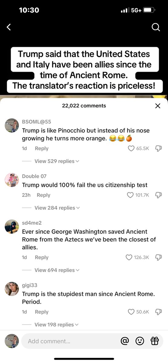 AfOver50's tweet photo. My best comment on Tik Tok… the one about Pinocchio. https://t.co/rh55mluiMt