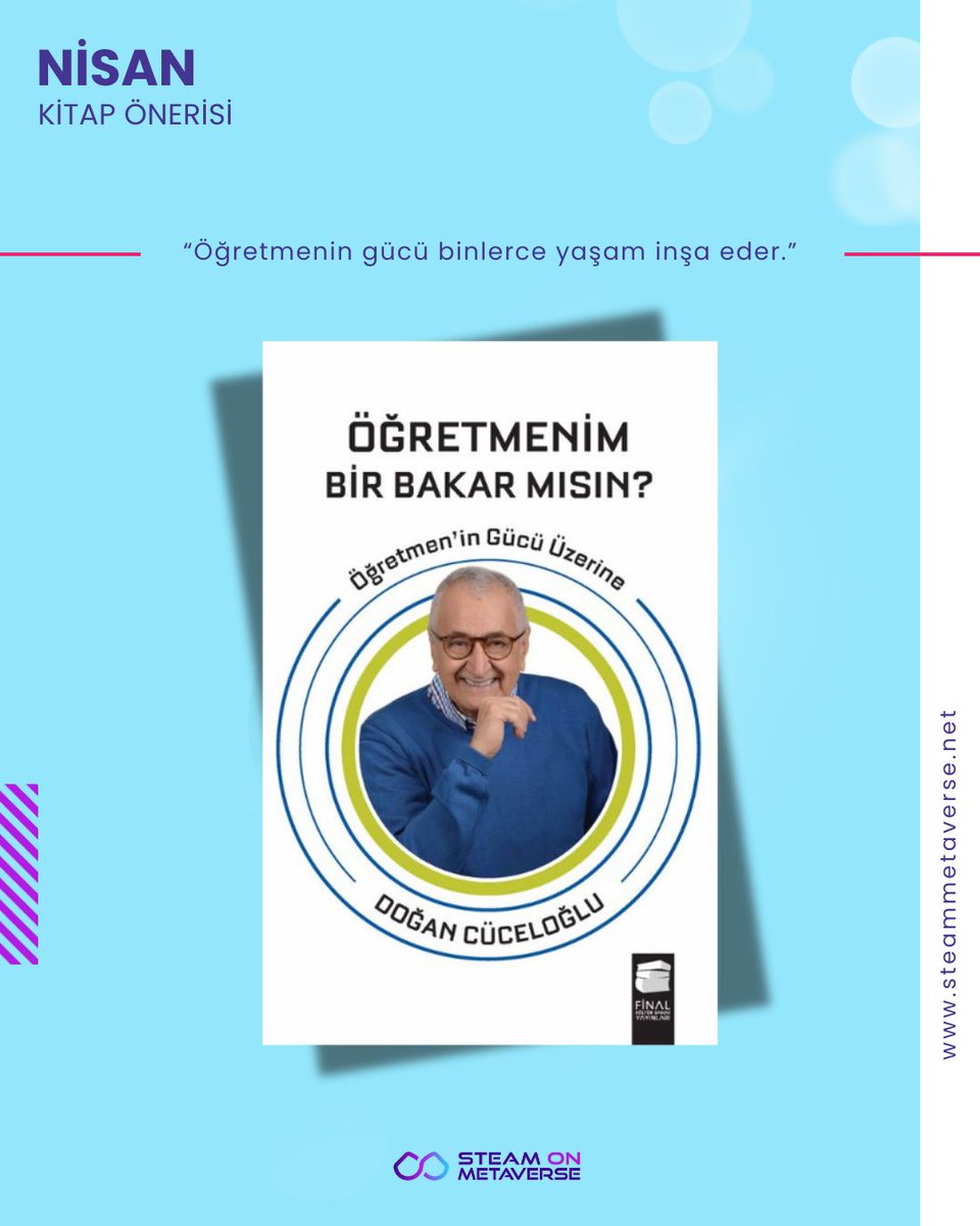 Öğretmenim Bir Bakar Mısın?" kitabını birlikte tartışıyoruz! 📚 Eğer kitap hakkında düşüncelerinizi paylaşmak isterseniz, sizi de bekleriz. 📣

📅 Tarih: 10 Mayıs 2025 | Cumartesi
⏰ Saat: 21:00
📍 Yer: Steam On Metaverse (Online)

📩 Katılmak için bize Instagram DM