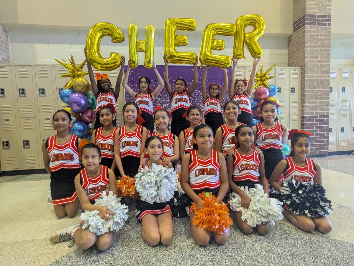 MYE_Leopards's tweet photo. Go MYE Cheer Team! Competing today at the UIL Elementary Cheer Team competition at Marshall HS. Bring it on! 📣 #MYECheer #UILCheer https://t.co/Z2LdTha3wV