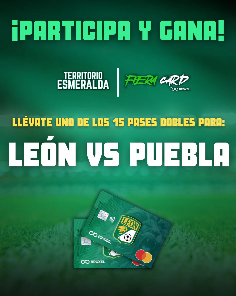 Terr_Esmeralda's tweet photo. VAMOS AL ESTADIO 🇳🇬 | Territorio Esmeralda y @BroxelApp se ponen guapos y traen para ti 15 pases dobles para el partido de esta tarde 💚⚽️

Lo único que tienes que hacer es: 👀

1️⃣: Seguir a @Terr_Esmeralda 💚
2️⃣: Darle me gusta y RT 🔄
3️⃣: Comentar por qué quieres ir al estadio 🏟️ 

Y listo, ya estás participando, los ganadores los daremos a conocer en punto de las 3 PM ¡Mucha suerte a todos! 👏🏻

*Tienen hasta las 3:30 PM para reclamar sus boletos en caso de ser ganadores 🕞🎟️

#TerritorioEsmeralda #FieraCard