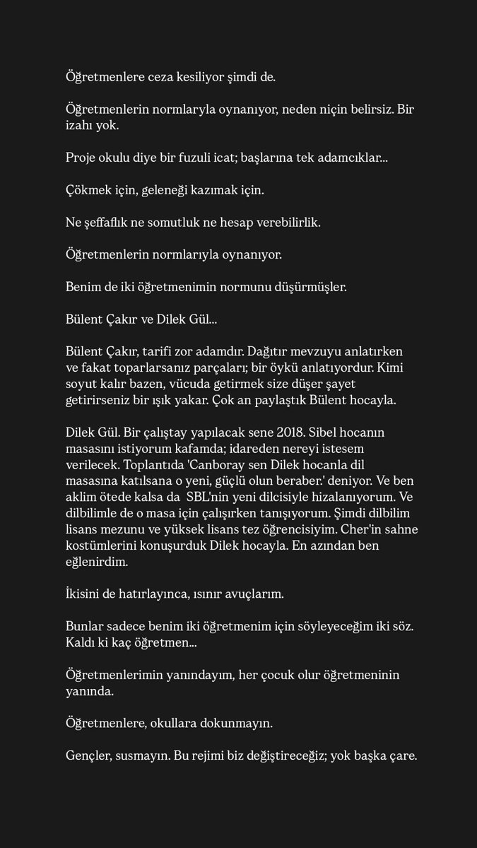 #lisemedokunma
#ögretmenlerimedokunma