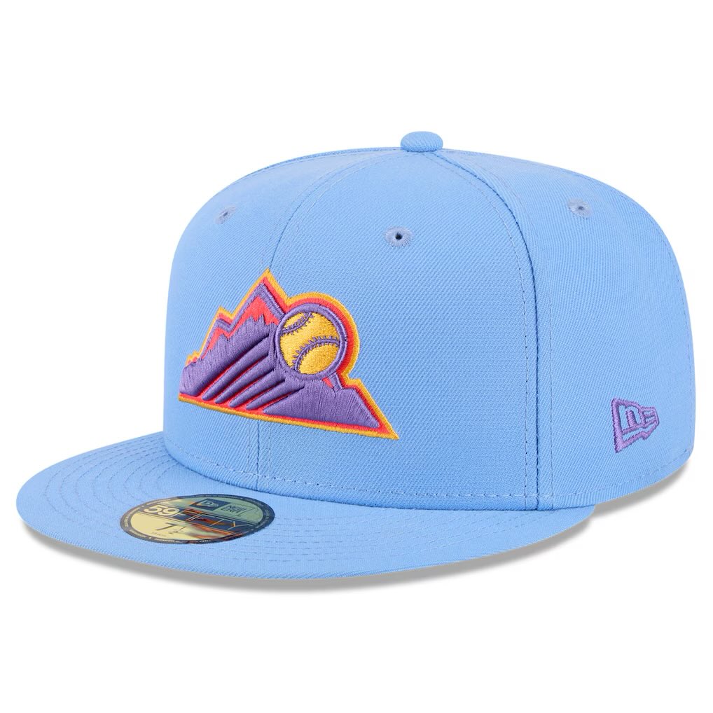 Interstate19's tweet image. Just my opinion on the new Rockies City Connect cap. It’s nice, but I think @HatClub did it better with their Daybreakers collection in 2021.