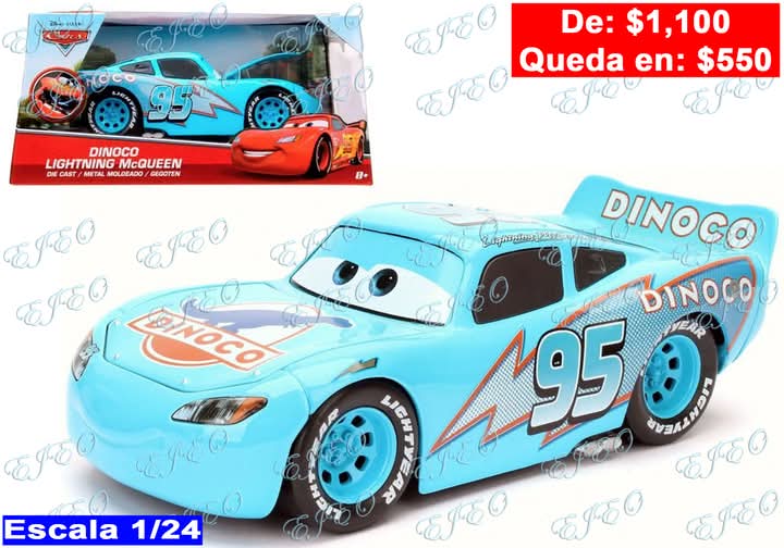 distribuidoejeo's tweet photo. Atención:
A la venta ya con nosotros Lightning McQueen de las películas de Disney Cars en escala 1/24
De $1,100 queda en $550
#DistribuidoraEjeo #Jada #Disney #Cars #McQueen #Dinoco https://t.co/lxErfKcvTT