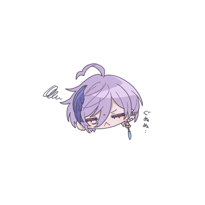 配信中にちまちま描いてた生首 