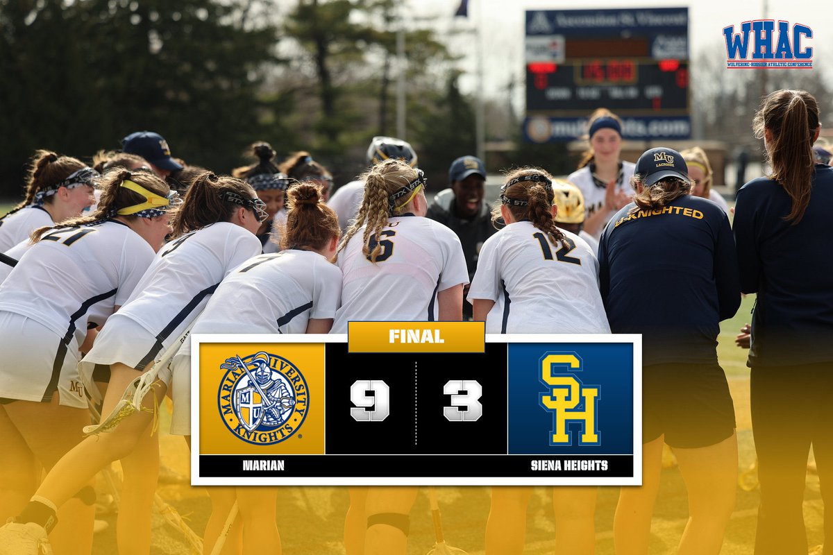 🚨REGULAR SEASON CO-CHAMPIONS🚨

For the first time since joining the WHAC <a href="/MarianULacrosse/">Marian Lacrosse</a> finishes the regular season as Co-Champions with their 9-3 defeat over Siena Heights