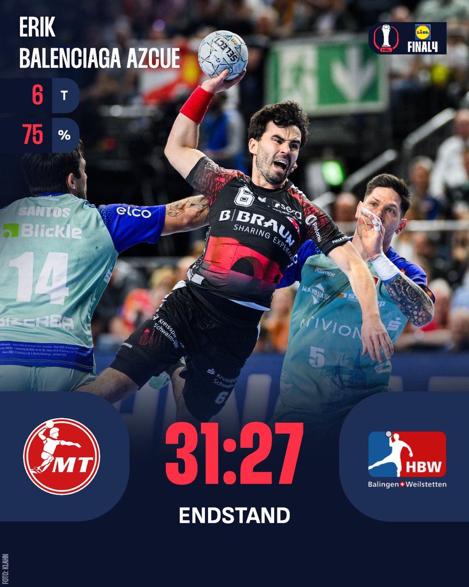 Balingen kämpft sehenswert und bis zur letzten Sekunde, aber Melsungen wird seiner Favoritenrolle gerecht! 💪👏 Im Finale kann die MT zum historisch ersten Mal den 🏆 gewinnen! 😏
_____
#LidlFinal4 #Handball